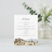 Mountain Wedding Details Karte (Stehend Vorderseite)