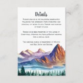 Mountain Wedding Enclosure Card Begleitkarte (Vorderseite)