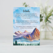 Mountain Wedding Enclosure Card Einladung (Stehend Vorderseite)