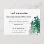 Mountain Wedding Guest Information Card Begleitkarte (Vorderseite)