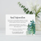 Mountain Wedding Guest Information Card Begleitkarte (Stehend Vorderseite)