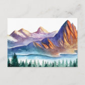 Mountain Wedding Guest Information Card Begleitkarte (Rückseite)