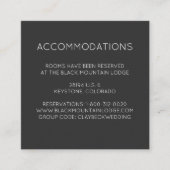 Mountain Wedding Hotel Unterkunftskarten Begleitkarte (Vorderseite)