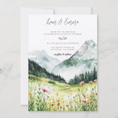 Mountain Wedding Invitation Einladung (Vorderseite)