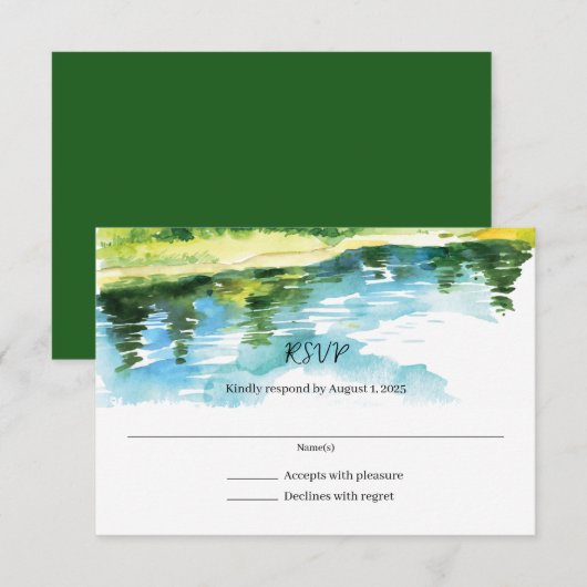 Mountain Wedding Invitation Response Card Dankeskarte (Vorne/Hinten)