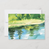 Mountain Wedding Invitation Response Card Dankeskarte (Rückseite)