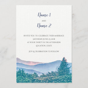 Mountain Wedding Invitation Suite Einladung