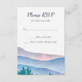 Mountain Wedding Invitation Suite - RSVP Card