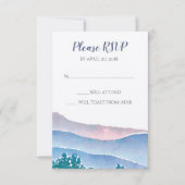 Mountain Wedding Invitation Suite - RSVP Card (Vorderseite)
