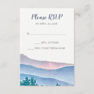 Mountain Wedding Invitation Suite - RSVP Card Karte