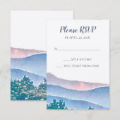 Mountain Wedding Invitation Suite - RSVP Card Karte (Vorne/Hinten)
