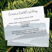 Mountain Wedding Menu Online Reply Cards Einladung