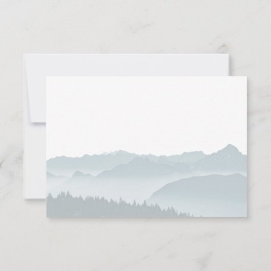 Mountain Wedding Menu Online Reply Cards Einladung (Rückseite)