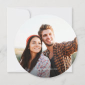 Mountain Wedding Nature Themed Woodcut Foto Einladung (Rückseite)