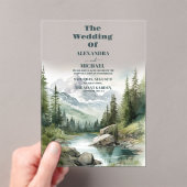 Mountain Wedding Party Acryleinladungen (Insitu (Handheld))