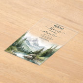Mountain Wedding Party Brautparty Acryleinladungen (Ablage )