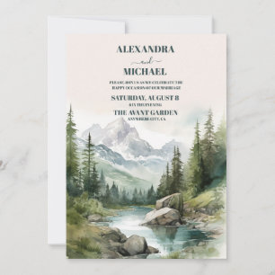 Mountain Wedding Party Einladung