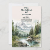 Mountain Wedding Party Einladung (Vorderseite)