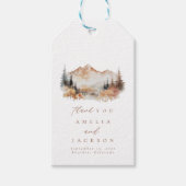 Mountain Wedding Personalisiert Gefälligs Tags Geschenkanhänger (Vorderseite)