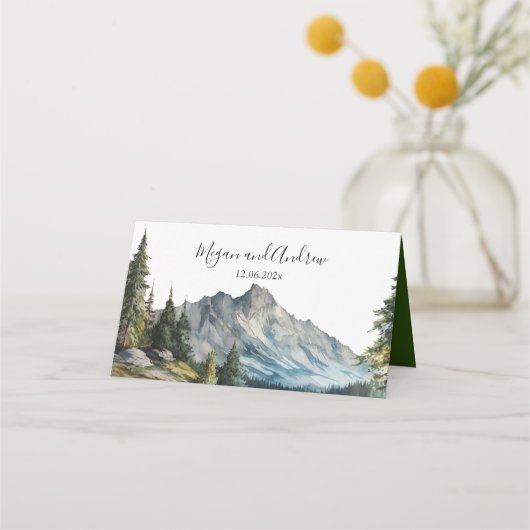 Mountain Wedding Platzkarte (Rückseite)