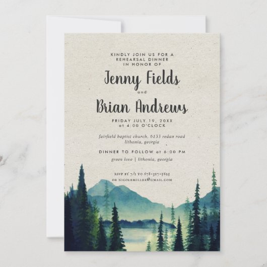 Mountain Wedding Probe Dinner (Vorderseite)