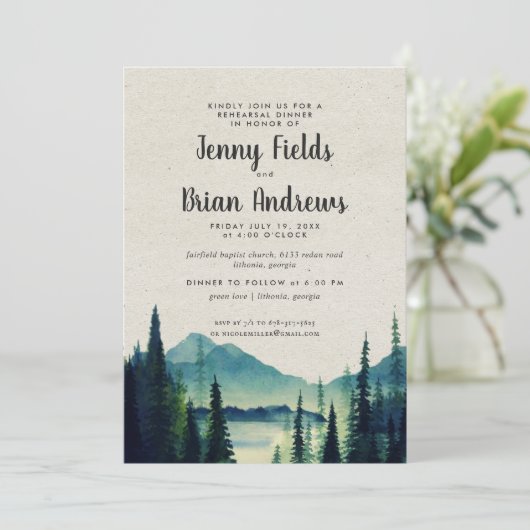 Mountain Wedding Probe Dinner (Stehend Vorderseite)