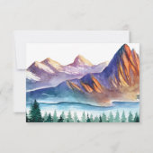 Mountain Wedding RSVP Card mit Abendessen Karte (Rückseite)