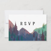 Mountain Wedding RSVP Karte (Rückseite)