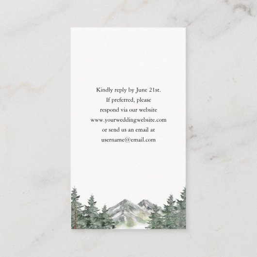 Mountain Wedding Scan Me UAWG Begleitkarte (Rückseite)