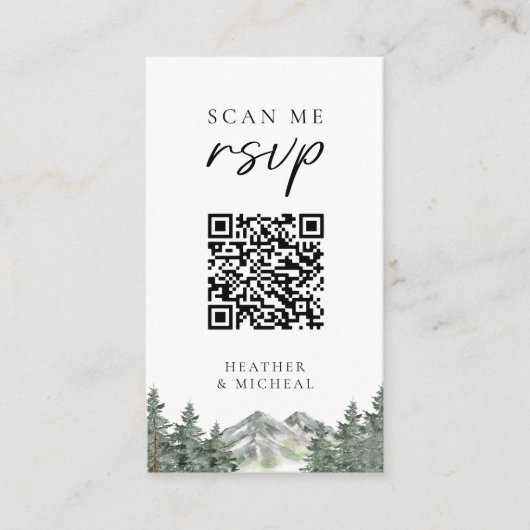 Mountain Wedding Scan Me UAWG Begleitkarte (Vorderseite)