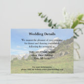Mountain Wedding Swiss Eiger Informationen Einladung (Stehend Vorderseite)