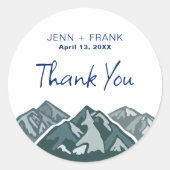 Mountain Wedding Vielen Dank für Ihr Interesse Lab Runder Aufkleber (Vorderseite)