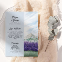 Mountain Wedding Wassercolor Lavendel Landschaft