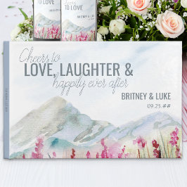 Mountain Wedding Watercolor Landscape Guest Book Gästebuch