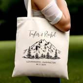 Mountain Wedding Welcome Wedding Guest Customize Tragetasche