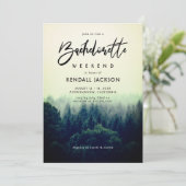 Mountain Weekend Bachelorette Einladung (Stehend Vorderseite)