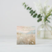 Mountain Wildblume Garden Wedding Details Card Begleitkarte (Stehend Vorderseite)