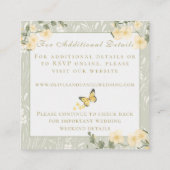 Mountain Wildblume Garden Wedding Details Card Begleitkarte (Rückseite)