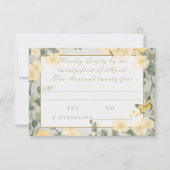 Mountain Wildblume Garden Wedding RSVP Card Karte (Vorderseite)