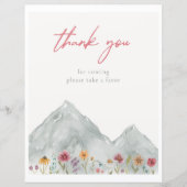 Mountain Wildblume Vielen Dank, dass Sie unterzeic (Vorderseite)
