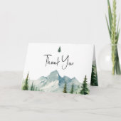 Mountain Wilderness Baby Dusche Danke Karte (Vorderseite)