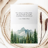 Mountain Wilderness Baby Dusche Danke Karte