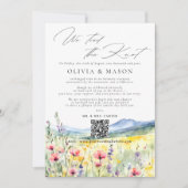 Mountain Wildflower Elopement Wedding Announcement Einladung (Vorderseite)