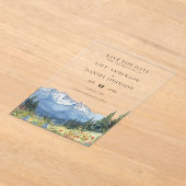 Mountain Wildflower Wedding Save The Date Acryleinladungen (Ablage )