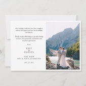 Mountain Wildflowers Floral Meadow Wedding Photo Dankeskarte (Rückseite)