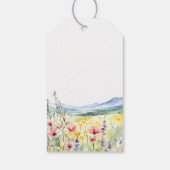 Mountain Wildflowers Meadow Modern Wedding Geschenkanhänger (Rückseite)