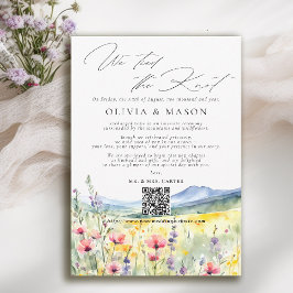 Mountain Wildflowers Modern Wedding Announcement Einladung