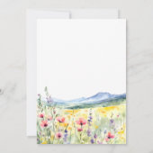 Mountain Wildflowers Modern Wedding Announcement Einladung (Rückseite)