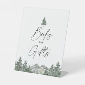 Mountain Winter Baby Duschbücher und Geschenke Sockelschild (Vorderseite)