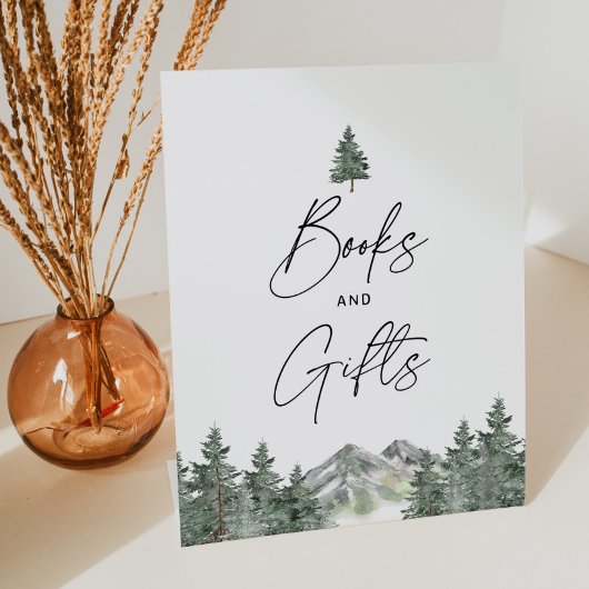 Mountain Winter Baby Duschbücher und Geschenke Sockelschild